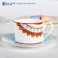 Pretty Looking New Pattern Fine Bone China Modern Design Geschirr Set, Englisch China Geschirr